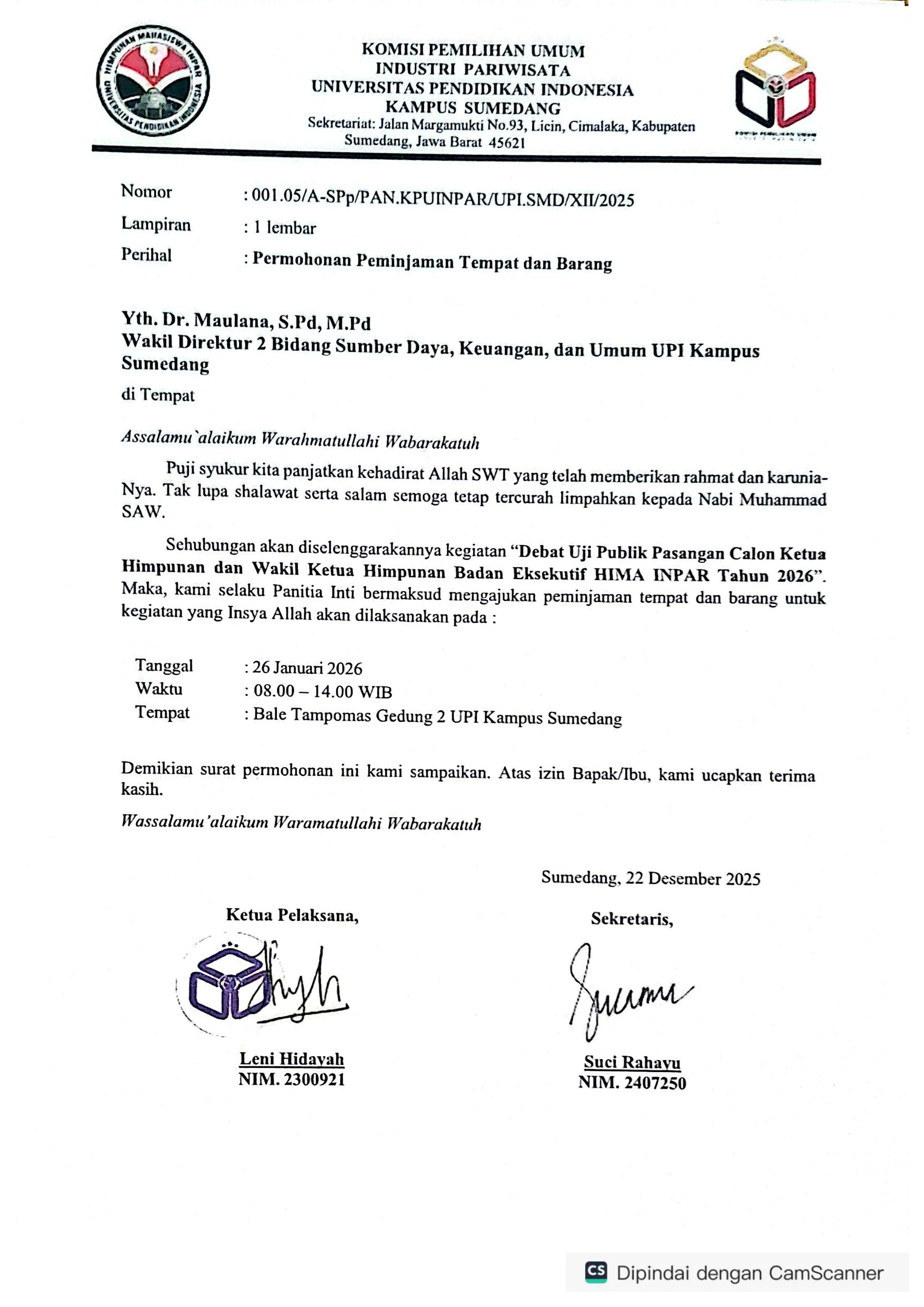 Contoh Surat Pengajuan