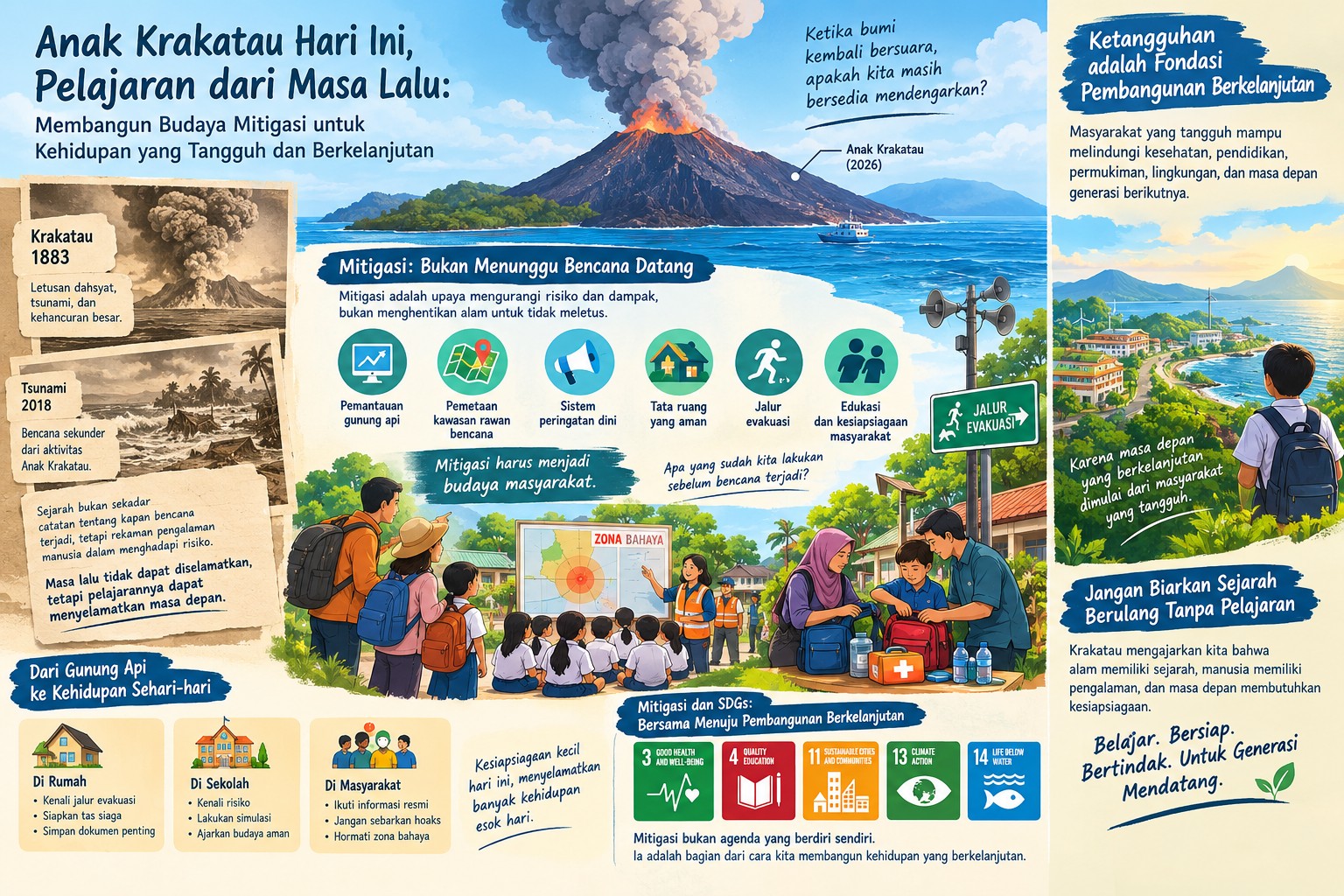 Anak Krakatau Hari Ini, Pelajaran dari Masa Lalu: Membangun Budaya Mitigasi untuk Kehidupan yang Tangguh dan Berkelanjutan