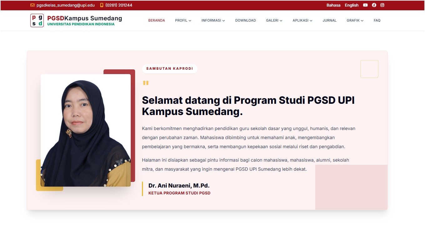 Wajah Baru, Semangat Baru: Web PGSD UPI Kampus Sumedang Resmi Pindah Alamat